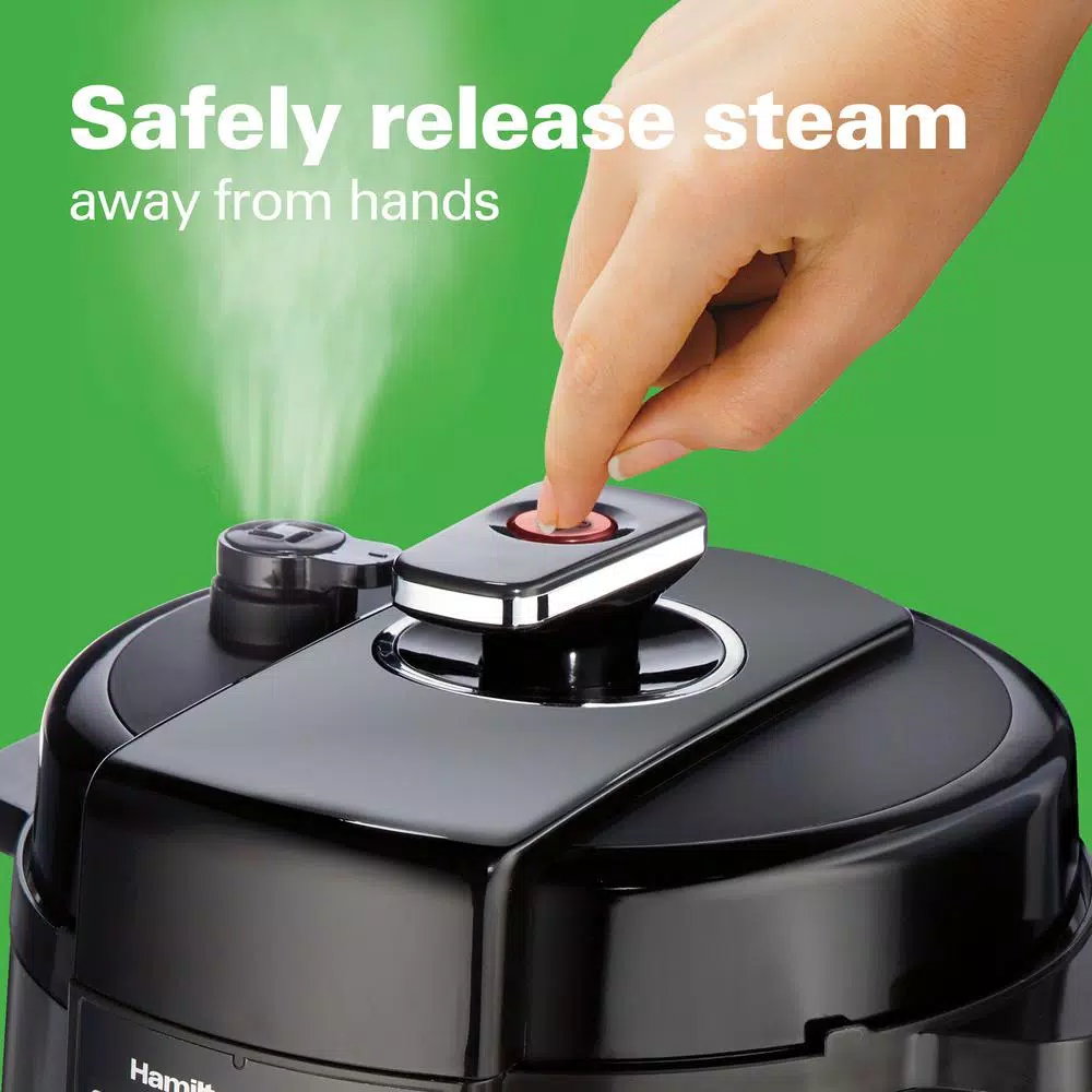 Hamilton Beach 6 Qt. Multi-Function Electric Pressure Cooker, Slow Cooker, Rice Cooker & Steamer - Black