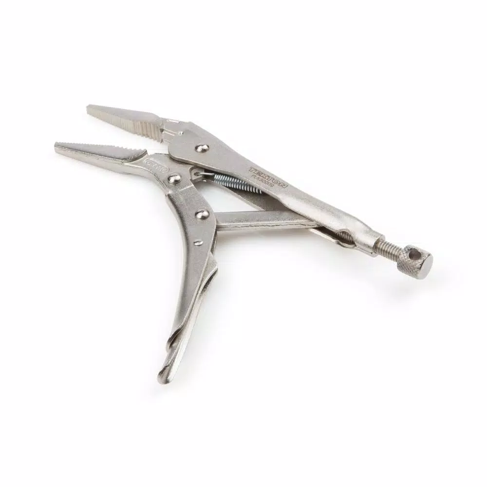 TEKTON 9 in. Long Nose Locking Pliers with Chrome Molybdenum Jaws