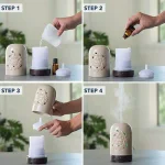 Airome Airom Home Sweet Home Ultrasonic Essential Oil Diffuser - 9.3 in Ceramic Farmhouse Decor thumbnail 4