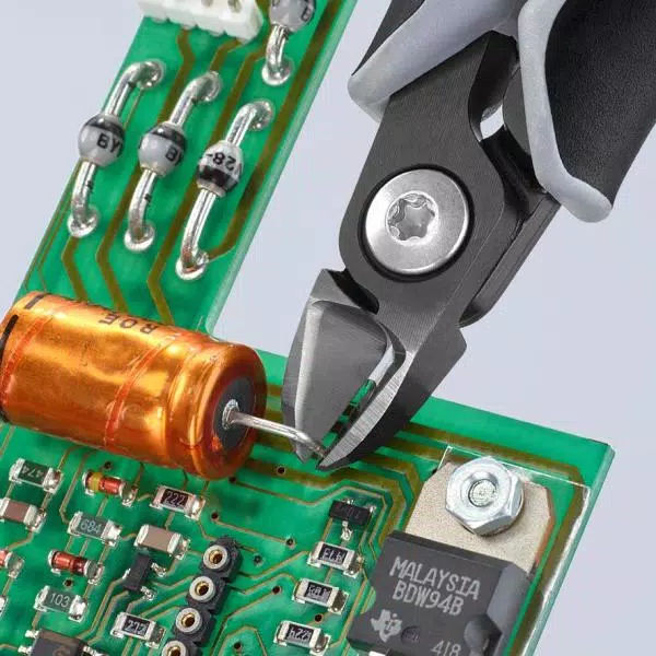 KNIPEX 5 in. Precision Electronics Diagonal Cutters, ESD Safe with Comfort Grip