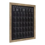 DesignOvation Beatrice Rustic Brown Framed Magnetic Chalkboard Monthly Calendar Memo Board thumbnail 2