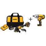 DEWALT FLEXVOLT 60V MAX Brushless 4-1/2 in. Angle Grinder Kit with (2) 6.0Ah Batteries & Bonus Impact Wrench thumbnail 1
