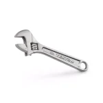 TEKTON 4 in. Adjustable Wrench, Carbon Steel with Satin Chrome Finish thumbnail 1
