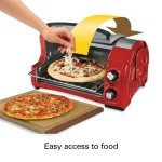 Hamilton Beach Easy Reach 1200W 4-Slice Toaster Oven with Roll-Top Door, Red thumbnail 5