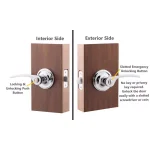 Copper Creek Scandinavian Kash Polished Stainless Steel Privacy Lever, Modern Interior Bed/Bath Door Handle thumbnail 4