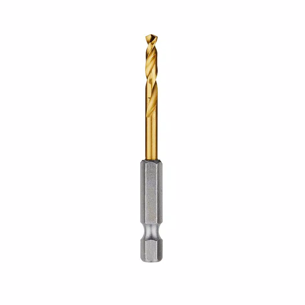 Milwaukee SHOCKWAVE 5/32 in. Titanium Drill Bit with Red Helix, 1/4 in. Hex Shank