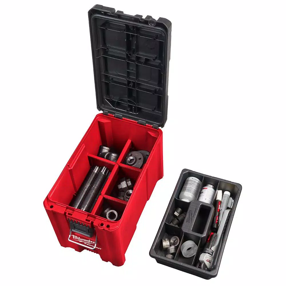 Milwaukee M18 7-1/4 in. Brushless Cordless Circular Saw Kit with 5.0 Ah Battery and PACKOUT 10 in. Compact Tool Box