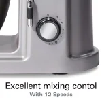 Hamilton Beach Professional All-Metal 12-Speed Stand Mixer, 4.5 Qt. Stainless Steel Bowl, Silver thumbnail 7