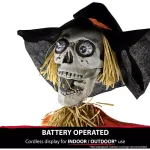 Haunted Hill Farm 5 ft. Animated Skeleton Scarecrow Halloween Prop thumbnail 6