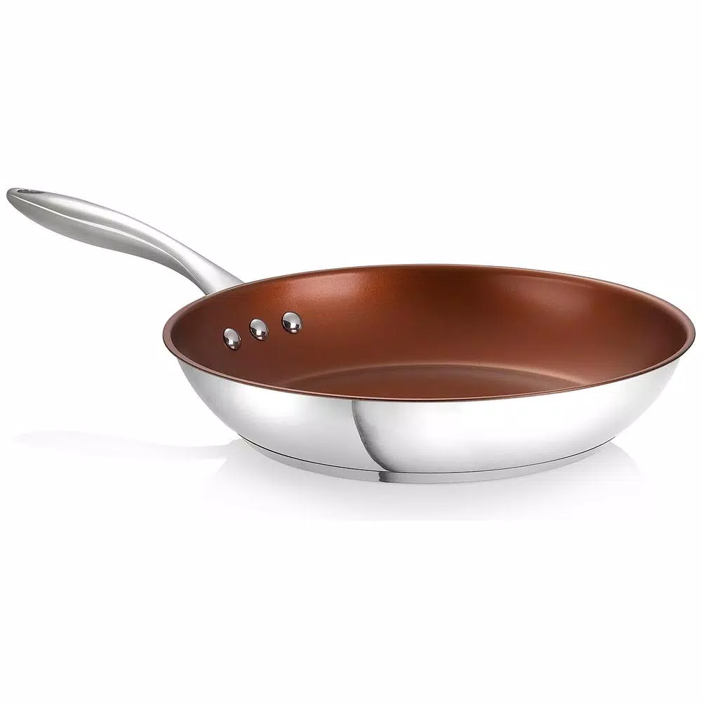 Ozeri Earth Pan ETERNA 12 in. Stainless Steel Nonstick Frying Pan, Bronze