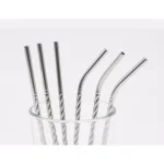 ExcelSteel 14 Pc Reusable Stainless Steel Mini Straw Set with Cleaning Brushes thumbnail 4