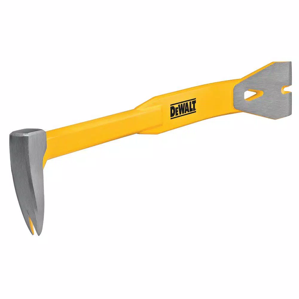 DEWALT 18 in. Precision Pry Bar with Claw and 2.5 in. Blade for Shingles, Sheathing, and Siding