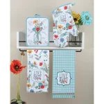 Kay Dee Blooming Thoughts Cotton Multi Kitchen Textile Set - 4 Piece Floral Set thumbnail 8