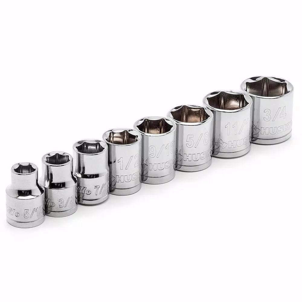 Husky 18-Piece 3/8 in. Drive Ratchet and SAE/Metric Socket Set