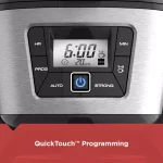 BLACK+DECKER 12-Cup Programmable Drip Coffee Maker with QuickTouch Panel and Evenstream Showerhead, Black thumbnail 4
