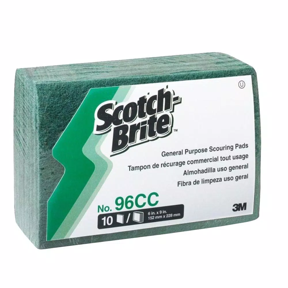 Scotch-Brite 6 in. General Purpose Scouring Pads, Green (10-Pack)
