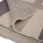 Glitzhome Modern Geometric Pattern Knitted Feather Yarn Throw Blanket, 60 x 50 in thumbnail 5