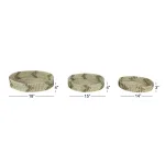 LITTON LANE White Seagrass and Polyethylene Wicker Decorative Trays with Black Accents, Set of 3 thumbnail 6