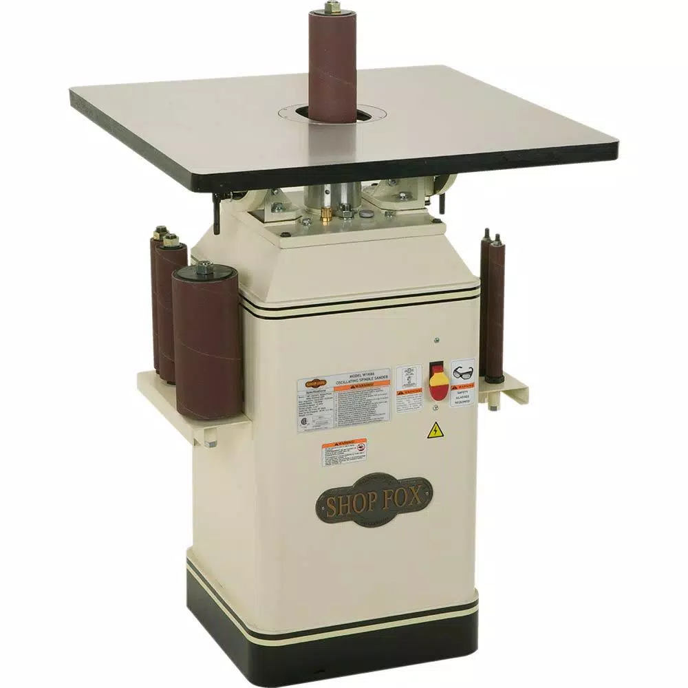 Shop Fox W1686 1 HP Oscillating Spindle Sander with 25.25 in. Cast-Iron Table
