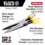 Klein Tools 6 in. Journeyman Standard Long Nose Pliers thumbnail 2