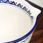 GIBSON elite Luxembourg Hand Painted Stoneware Mixing Bowl with Spout and Handle, 2 Qt. thumbnail 3
