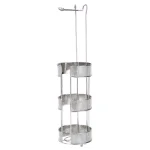 Bath Bliss Curls Toilet Paper Holder and Dispenser, Pave Diamond Chrome Design thumbnail 2