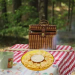 Mind Reader Yellow Acrylic Chip and Dip Bowl Set, 13-inch Round Snack Serving Tray thumbnail 3