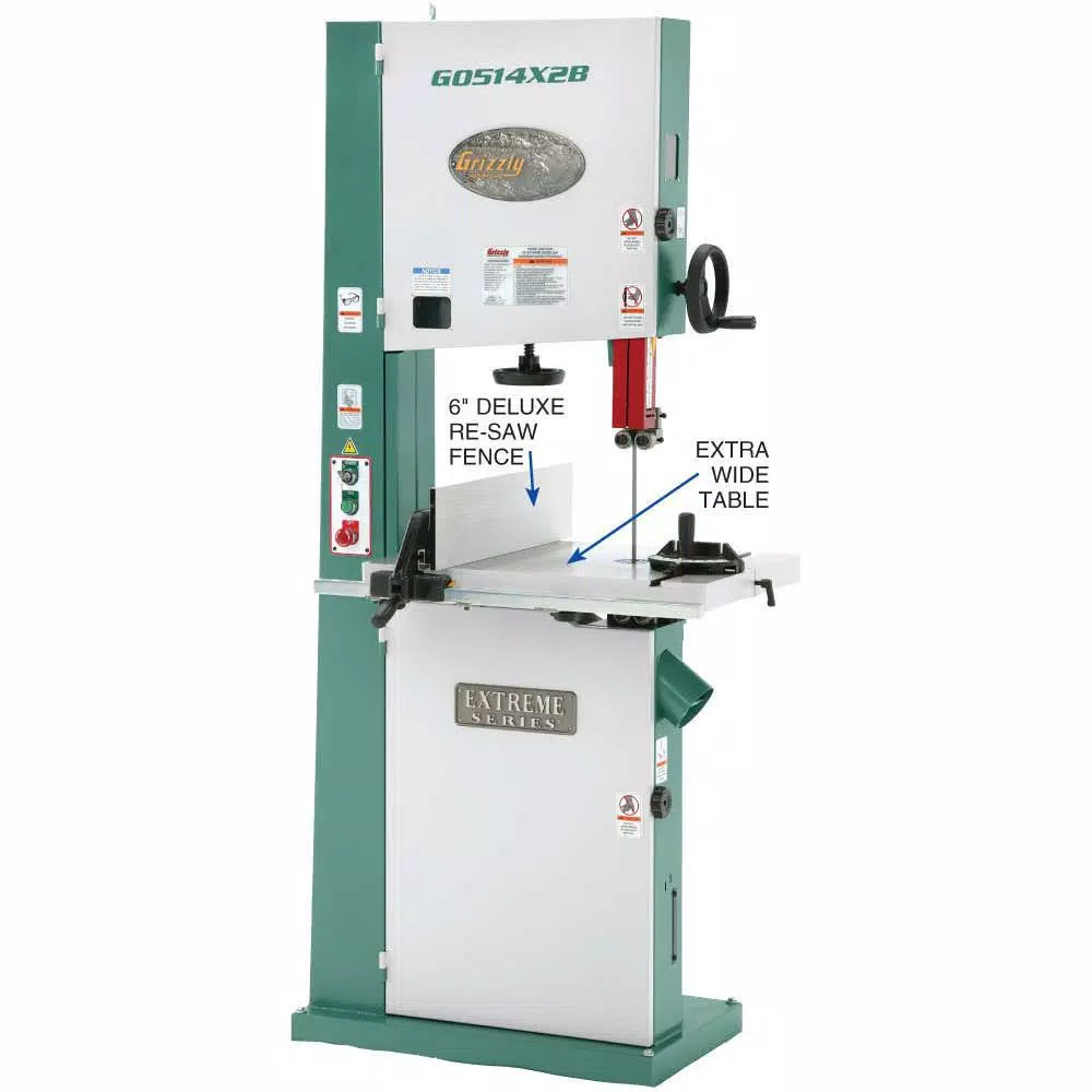 Grizzly Industrial 19 in. Extreme-Series 3 HP Vertical Bandsaw with Electronic Motor Brake