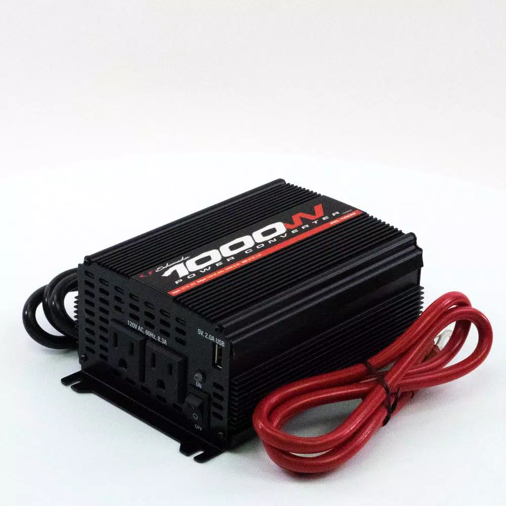 Schumacher 1000W/2000W Peak 12V to 120V AC Power Inverter with USB Port