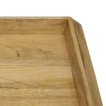 Stonebriar Collection Stonebriar Rustic Mango Wood Square Serving Tray with Handles thumbnail 3