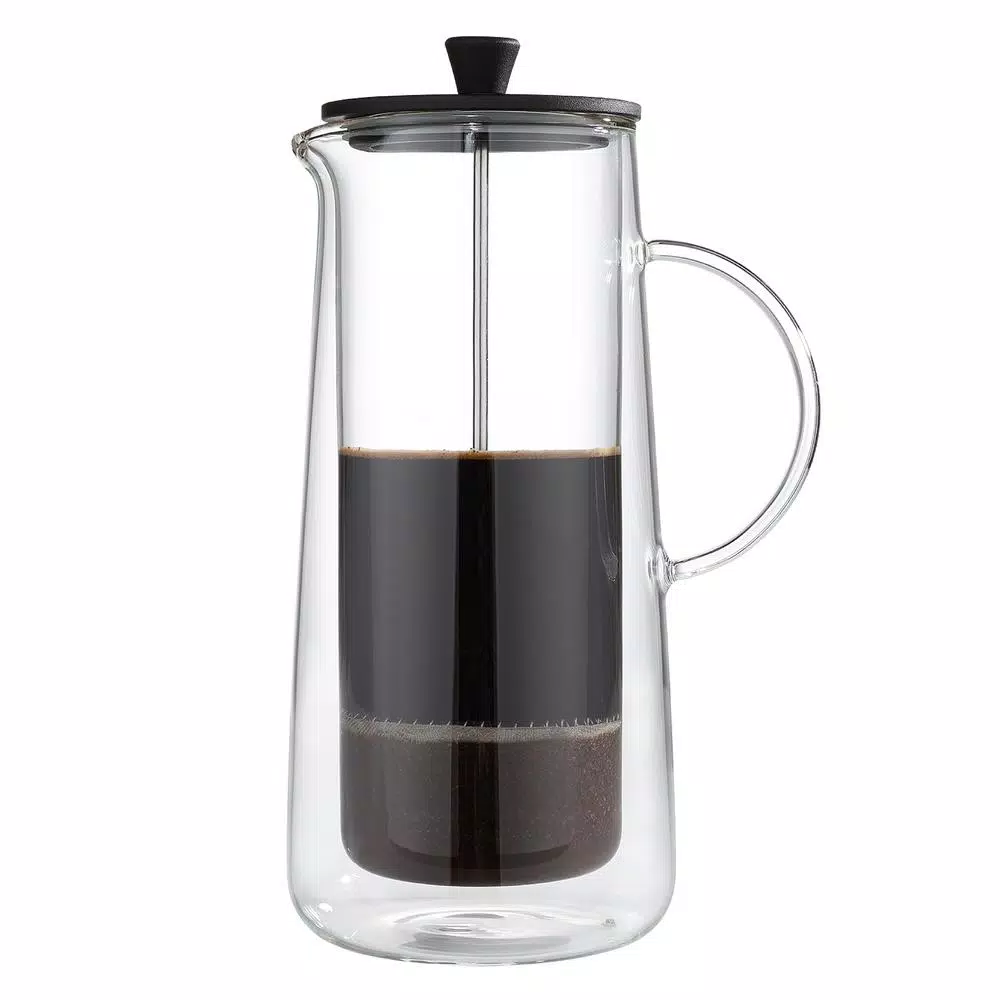 ZASSENHAUS Aroma 6-Cup Double Wall Borosilicate Glass French Press Coffee Maker, 25 fl. oz.