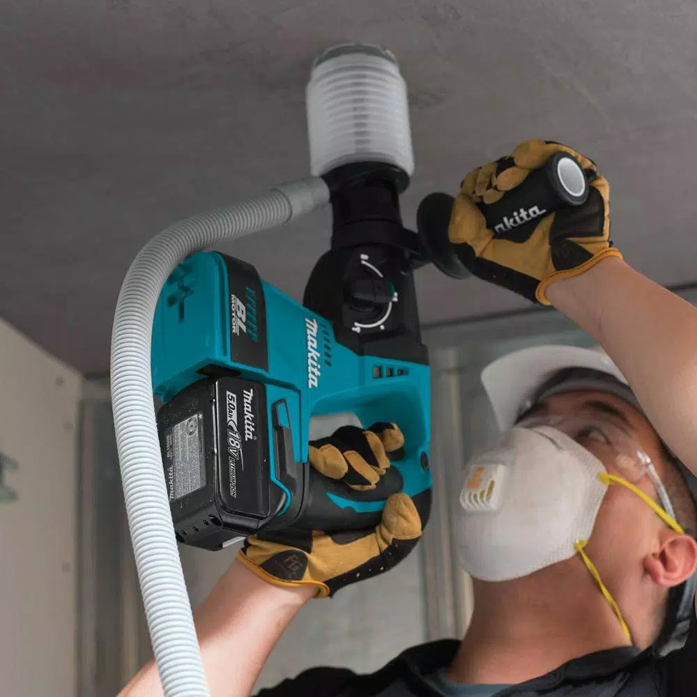 Makita 18V LXT Brushless SDS-Plus Rotary Hammer Drill Kit with Bonus Dust Extraction Attachment
