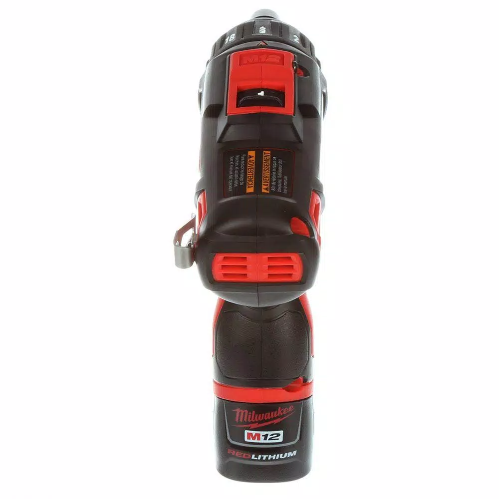 Milwaukee M12 12V Lithium-Ion Cordless 1/4 in. Hex 2-Speed Screwdriver Kit with Two 1.5 Ah Batteries and Case