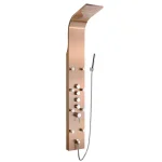AKDY 65 in. 8-Jet Bronze Stainless Steel Shower Panel System with Rainfall Waterfall and Handheld Wand thumbnail 1