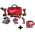 Milwaukee M18 FUEL 18V Lithium-Ion Brushless 5-Tool Combo Kit with M18 FUEL Jig Saw thumbnail 1