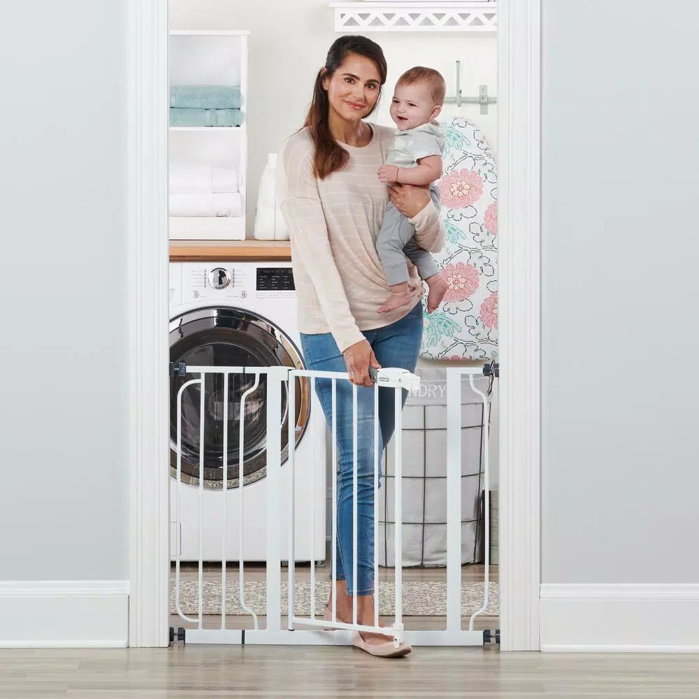 Regalo Easy Step 30" Metal Walk-Through Baby Gate, Pressure or Wall Mount