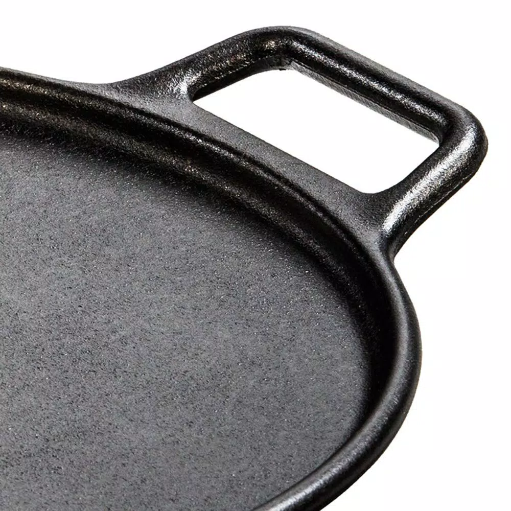 Lodge 14 in. Cast Iron Pizza Baking Pan with Loop Handles