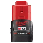 Milwaukee M12 REDLITHIUM CP2.0 12V 2.0 Ah Compact Lithium-Ion Battery Pack thumbnail 1