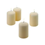 Light In The Dark Unscented Vanilla Pillar Candles, 3 in. H x 2 in. W, Ivory (Set of 4) thumbnail 1