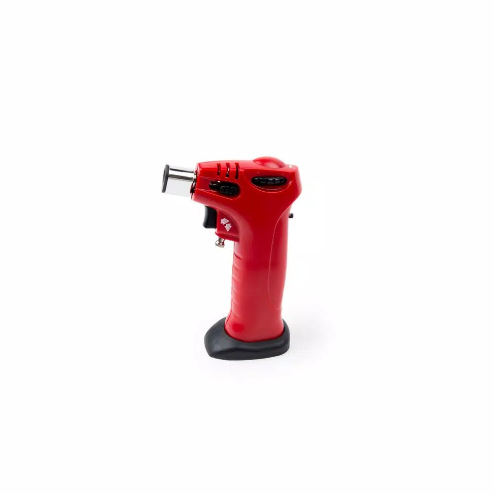 Fox Run Red Mini Creme Brulee Torch - Compact Butane Culinary Kitchen Tool