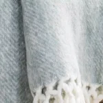 Safavieh Magali Grey Chevron Throw Blanket with Oversized Fringe thumbnail 3