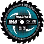 Makita 7-1/4 in. 24T Carbide-Tipped Ultra-Thin Kerf Framing Circular Saw Blade thumbnail 1