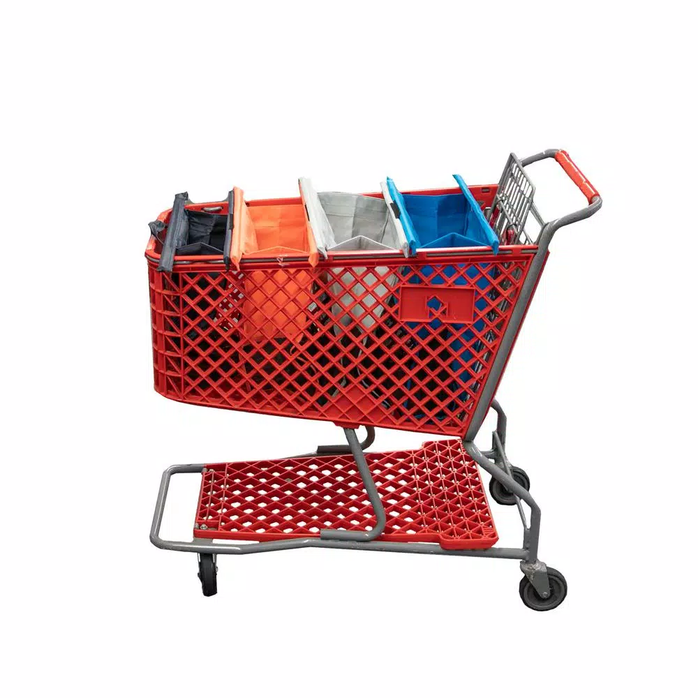 BergHOFF Trolley Bags Original Metro Reusable Grocery Shopping Cart Bag Set, 4-Piece Multi-Color