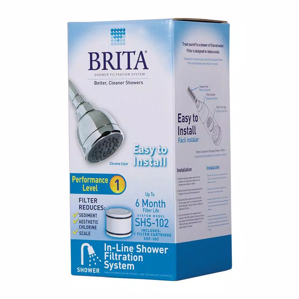 Brita In-Line Shower Filtration System, Chrome