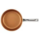 Ayesha Curry Home Collection 3 Qt. Aluminum Nonstick Saute Pan with Glass Lid, Brown Sugar thumbnail 2