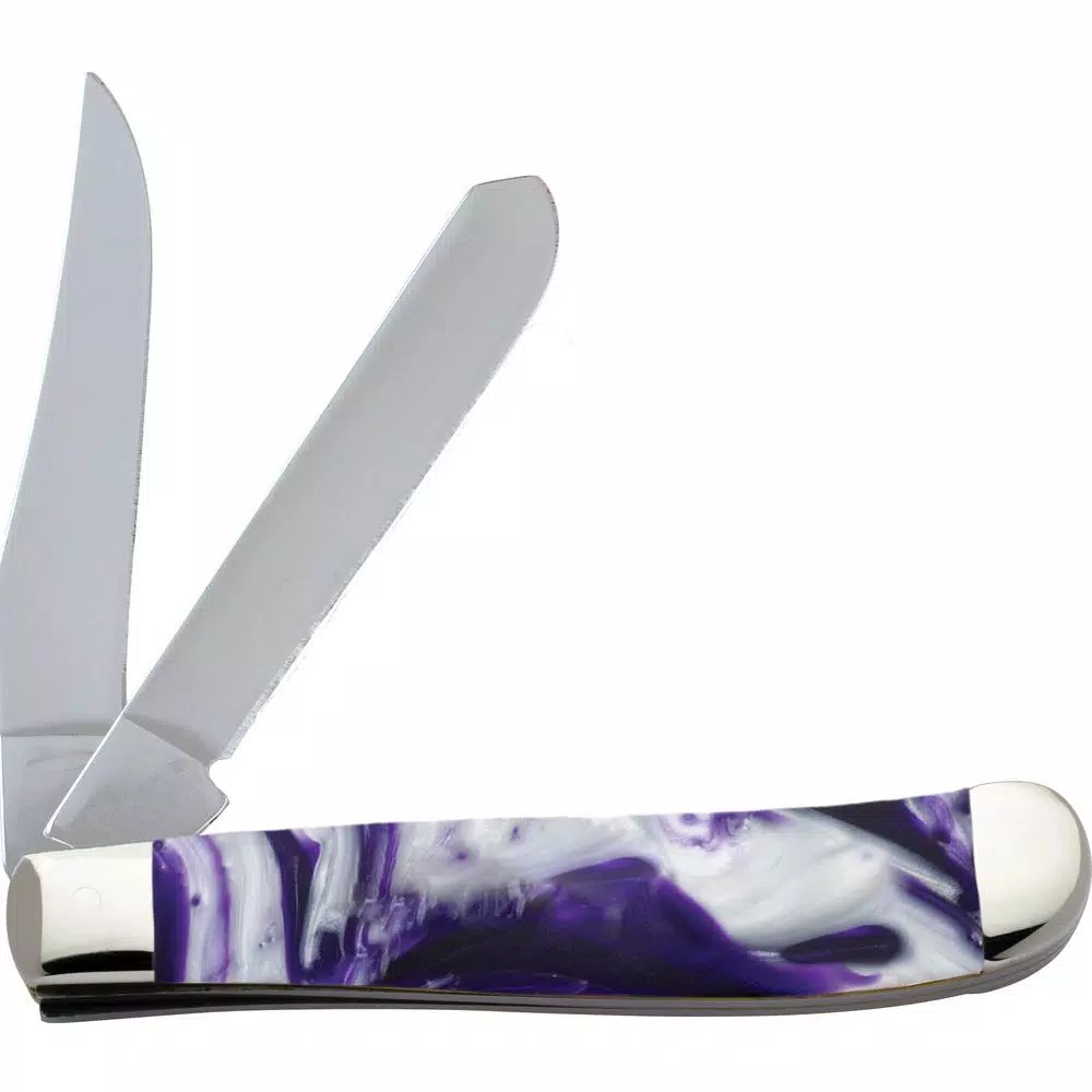 W.R. Case and Sons Cutlery Co. Case Corelon Mini Trapper Pocket Knife - Purple Passion