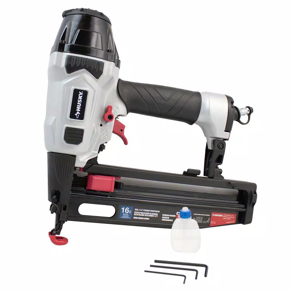 Husky 16-Gauge 2-1/2 in. Pneumatic Straight Finish Nailer