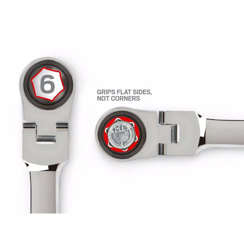 TEKTON 4-Piece Extra Long Flex-Head Ratcheting Box End Wrench Set, SAE