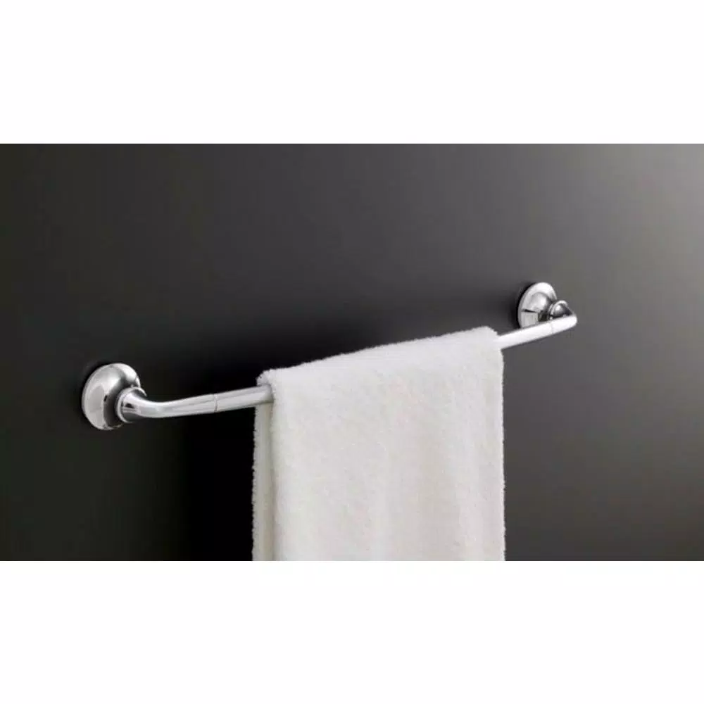 Kohler Forte Sculpted 24 in. Single Towel Bar, Polished Chrome