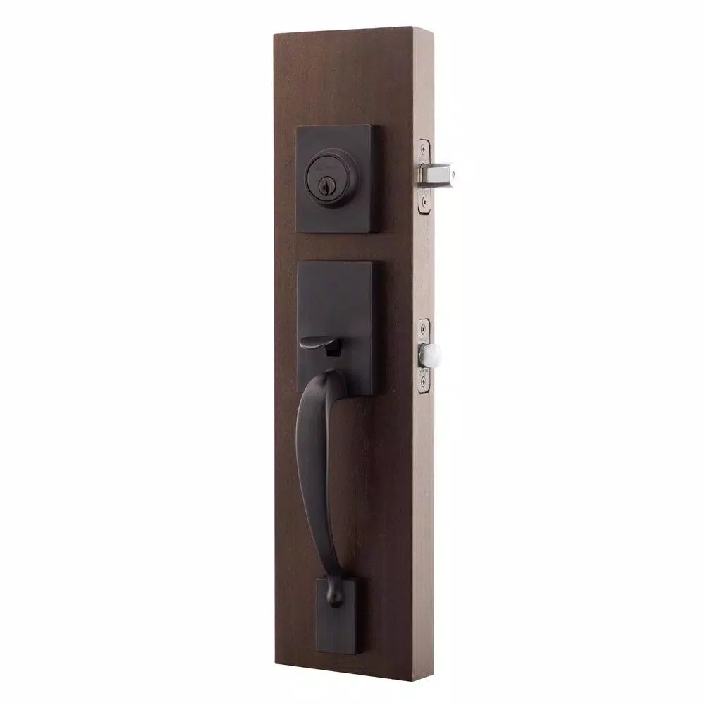 Copper Creek Colonial Handleset with Waverlie Lever Trim, Tuscan Bronze